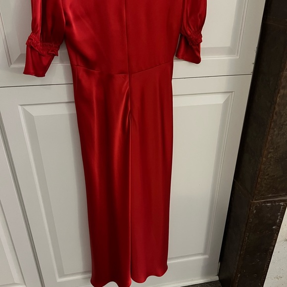 Red Silk Dress - Picture 5 of 9